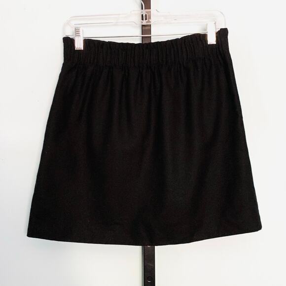 J. Crew Black City Wool Skirt Size 4 - Picture 4 of 6